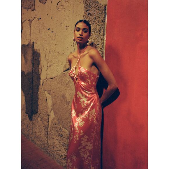 Reformation Antoni Silk Dress - 4 - Hothouse - Picture 1 of 8